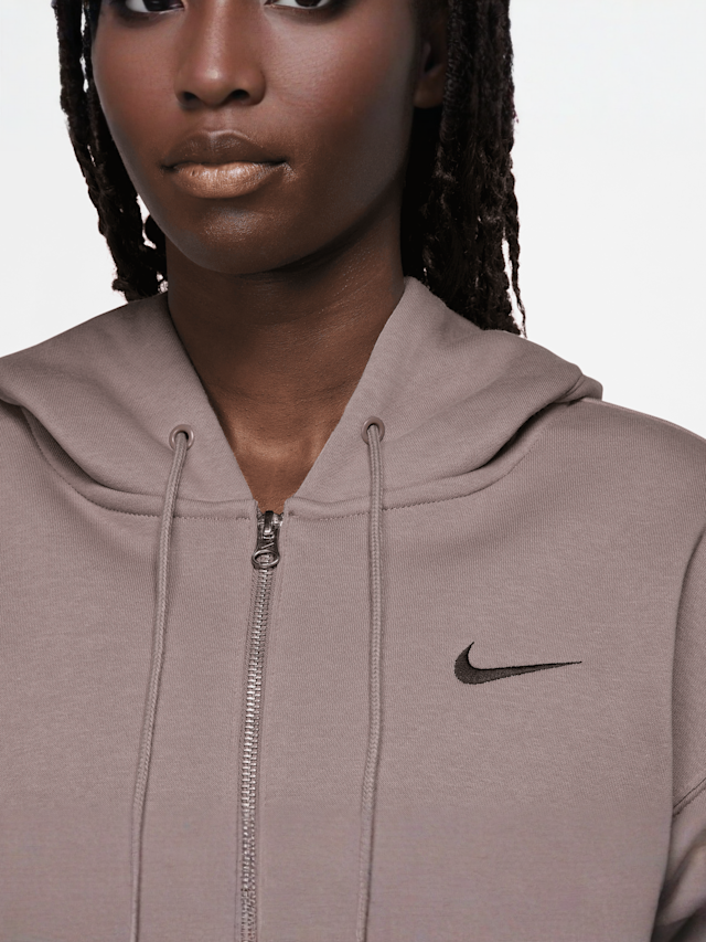 Nike, Sportswear Phoenix Fleece Oversized Full-Zip Hoodie, brown, Image 3 of 3
