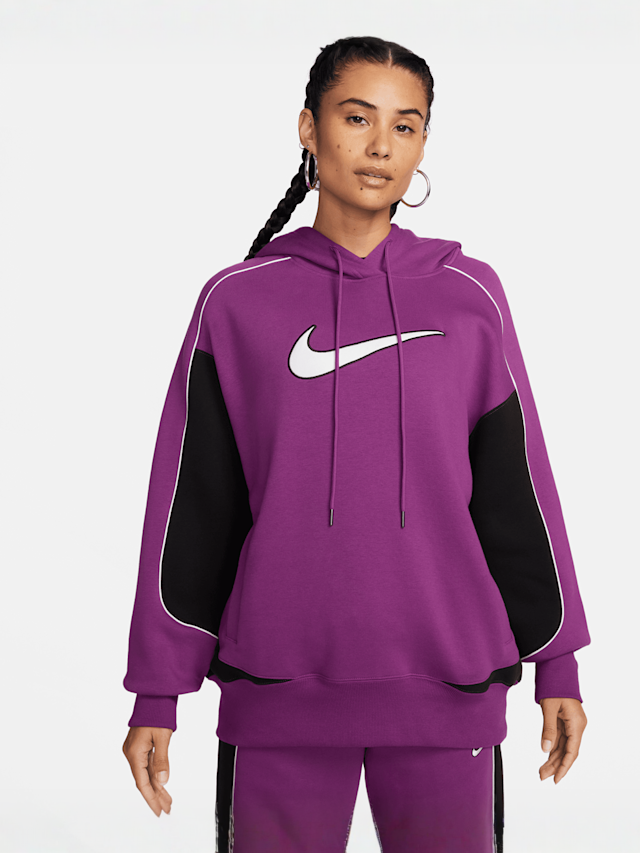 Nike, Sportswear Oversize Fleece Hoodie, roze, Afbeelding 1 van 6