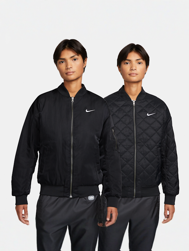 Nike, Sportswear Reversible Varsity Bomber Jacket, zwart, Afbeelding 1 van 7