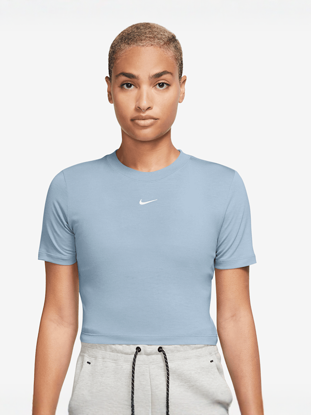 Nike, Sportswear Essentials Short Slim Fit T-Shirt, blue, Image 1 of 4