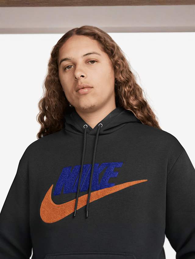 Nike, Club Fleece Hoodie, black, Image 3 of 3