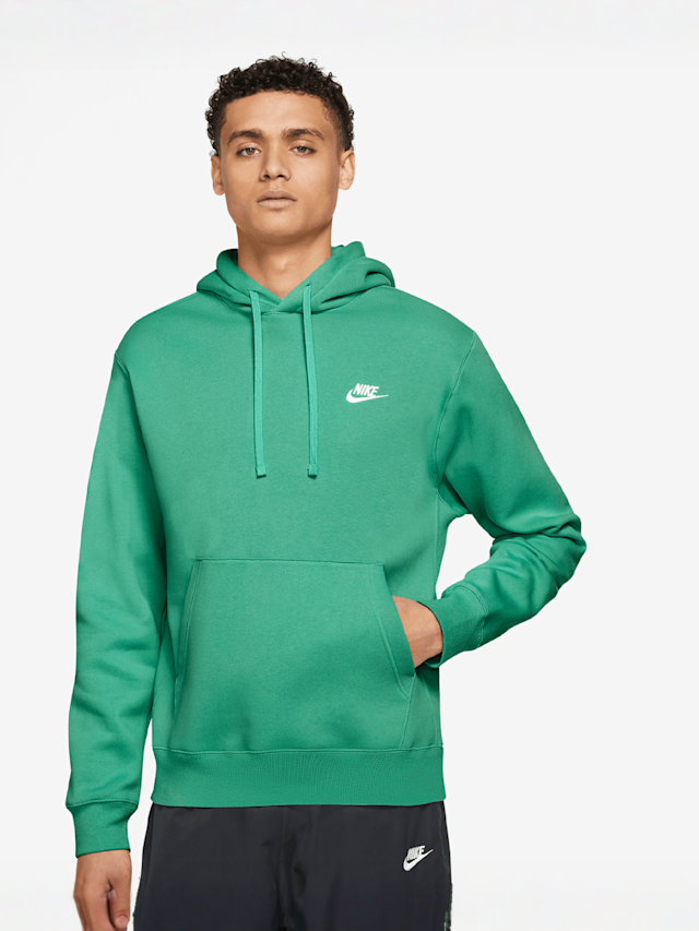 Nike, Sportswear Club Fleece Hoodie, green, Image 1 of 3