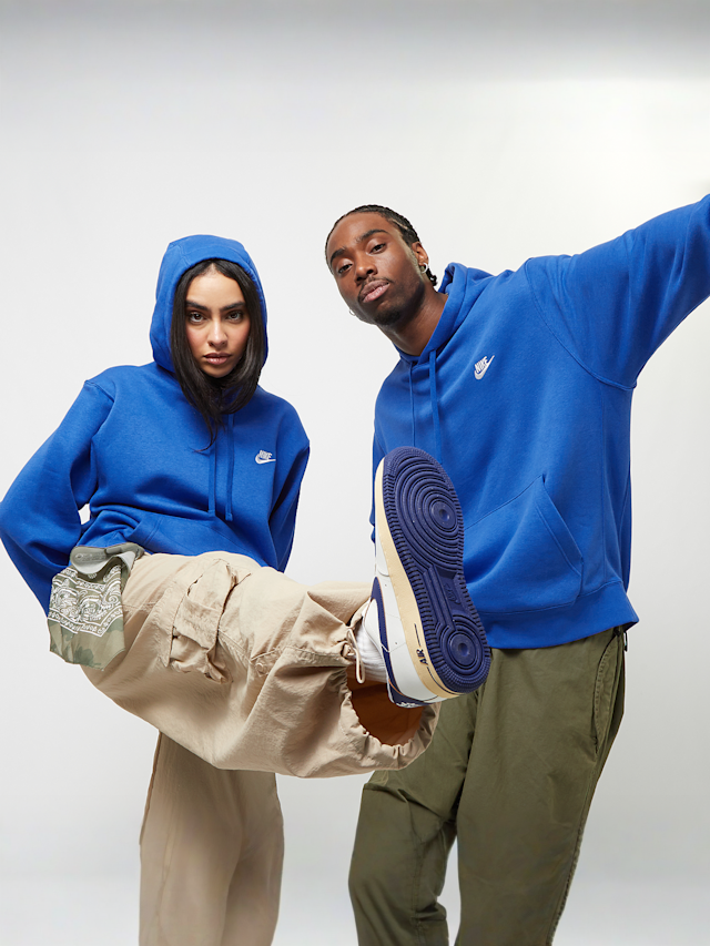 Nike, Sportswear Club Fleece Hoodie, blue, Image 1 of 4