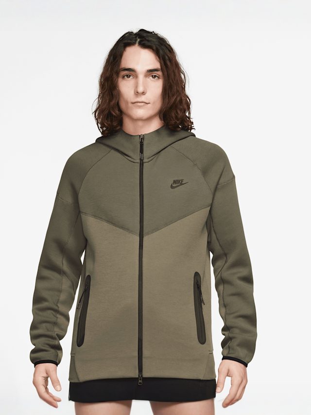 Nike, Tech Fleece Full-Zip Windrunner Hoodie, groen, Afbeelding 1 van 3