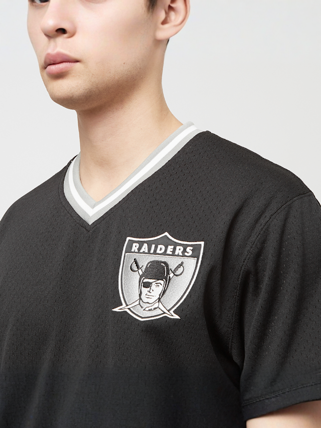 Mitchell & Ness, NFL Fashion Mesh V-Neck Oakland Raiders, czarny, Obraz 3 z 5