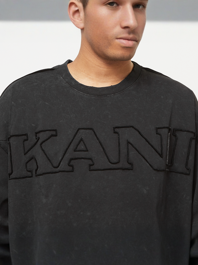Karl Kani, Retro Washed Distressed Boxy Tee, zwart, Afbeelding 3 van 4