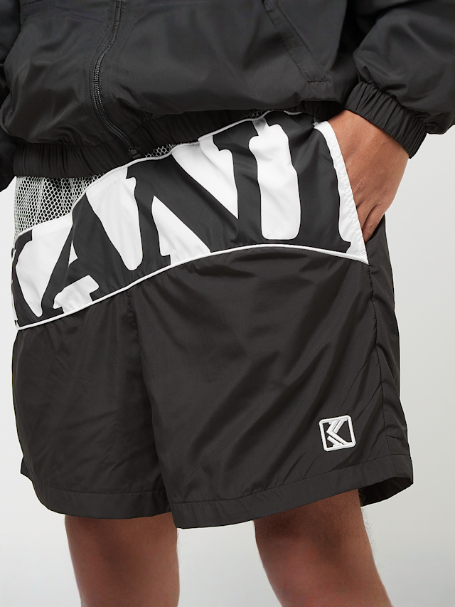 Karl Kani, Wavy Retro Black Trackshorts, czarny, Obraz 3 z 4