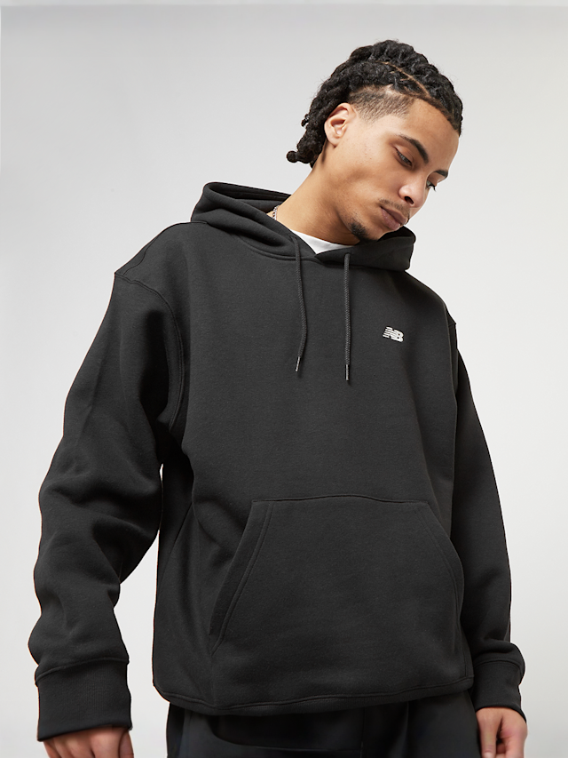 New Balance, Small Logo Brushed Hoodie, black, Image 1 of 4