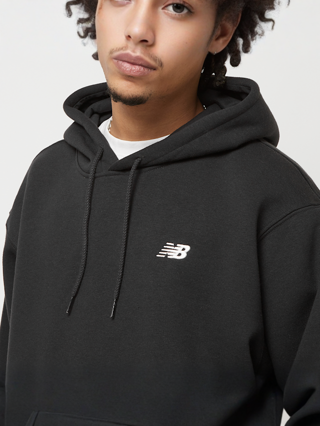 New Balance, Small Logo Brushed Hoodie, black, Image 3 of 4