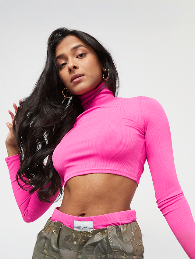 Sixth June, Cut Out Top Metal Gold, light pink, Image 1 of 4