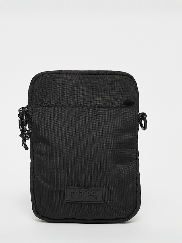 SNIPES, Rubber Badge Basic Logo Jaquard Strap Mobile Bag, black, Image 1 of 4