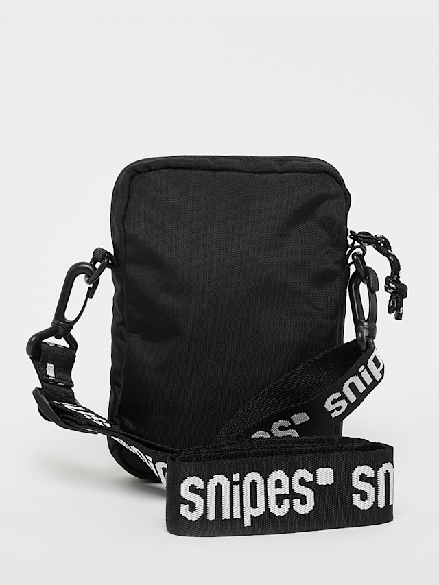 SNIPES, Rubber Badge Basic Logo Jaquard Strap Mobile Bag, black, Image 3 of 4
