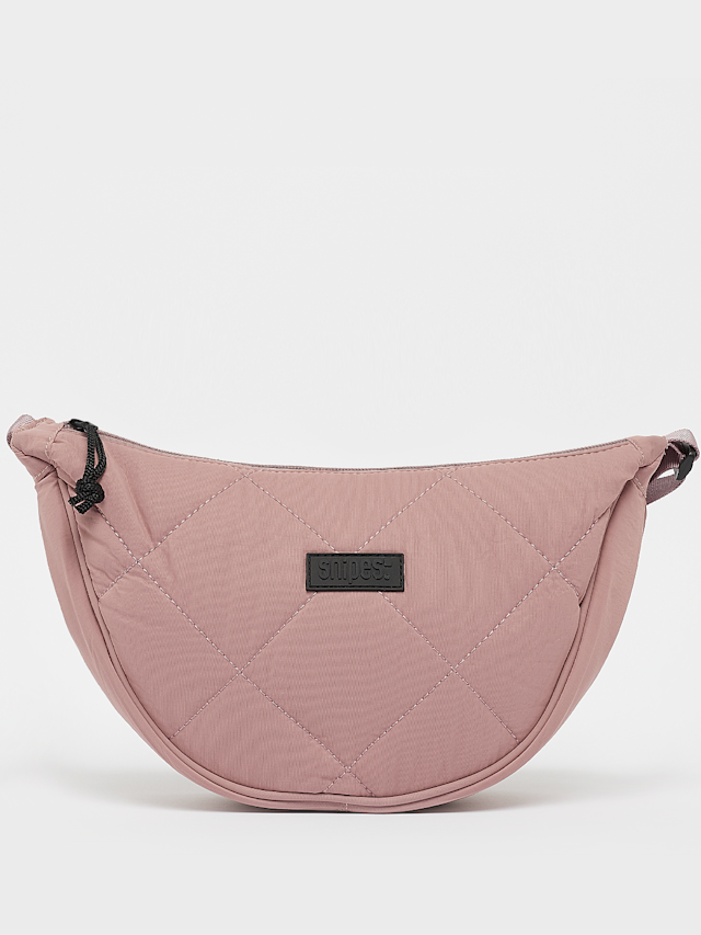 SNIPES, Badge Basic Logo Diamond Quilted Shoulder Bag, lichtroze, Afbeelding 1 van 6