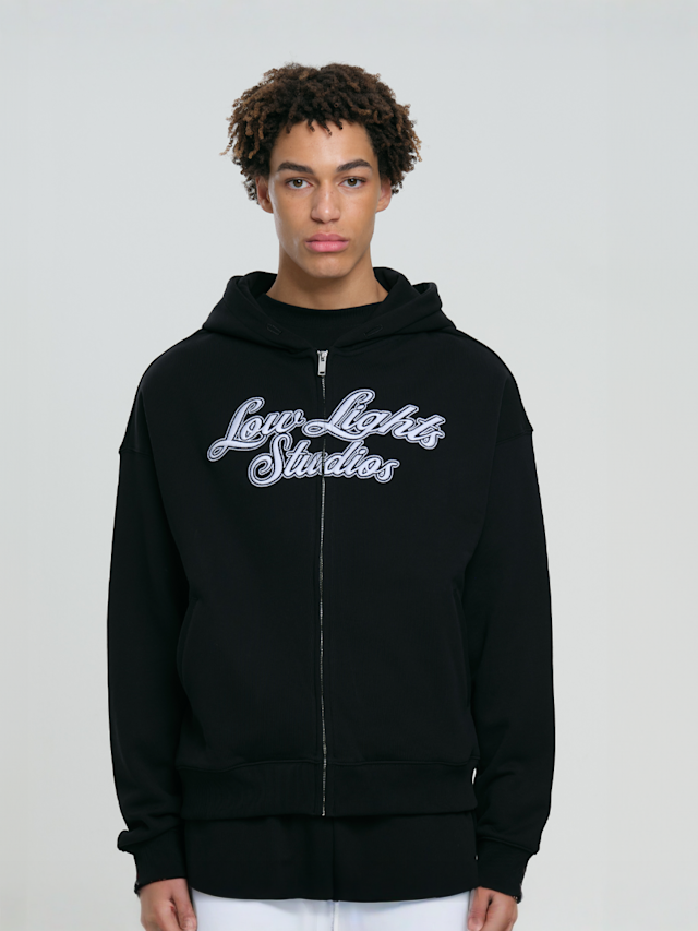 Low Lights Studios, Shutter Zip Hoodie, zwart, Afbeelding 1 van 4