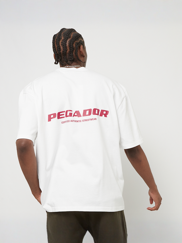 Pegador, Colne Logo Oversized Tee, wit, Afbeelding 1 van 5