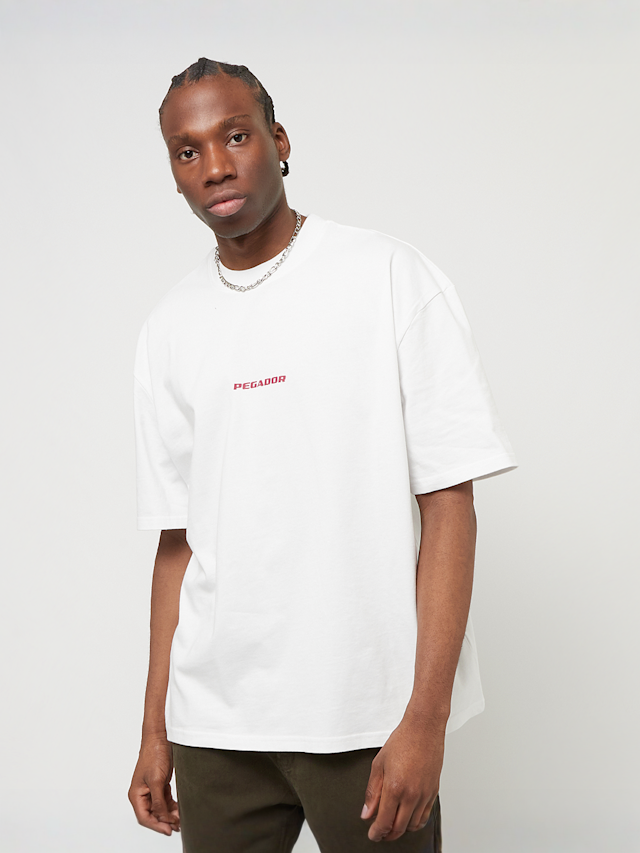 Pegador, Colne Logo Oversized Tee, white, Image 2 of 5
