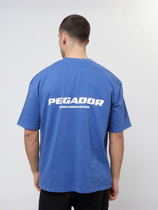 Pegador, Colne Logo Oversized Tee, blue, Image 1 of 5