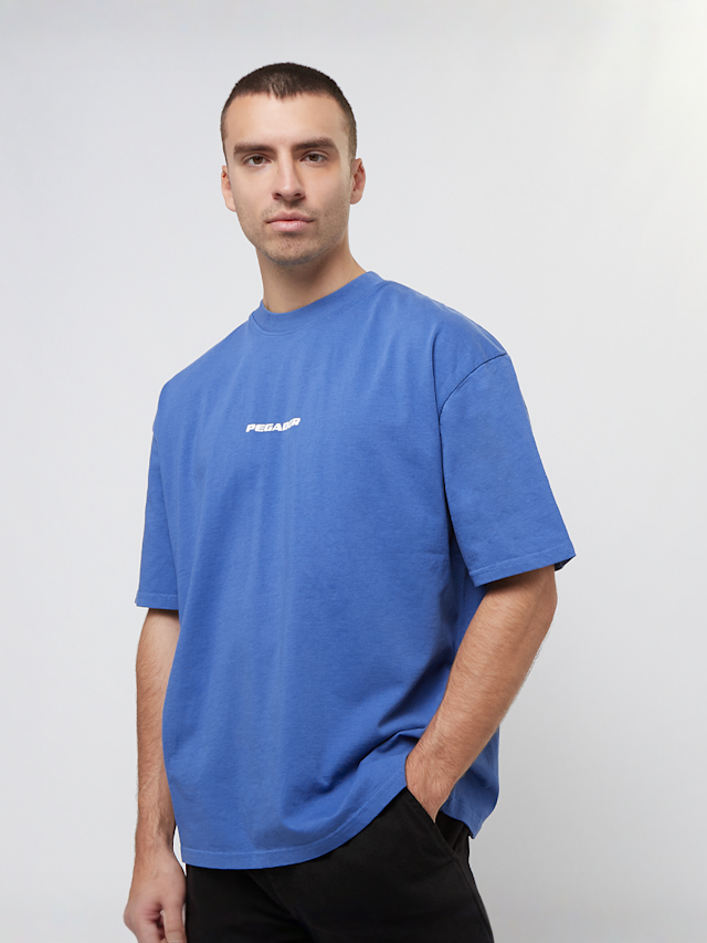 Pegador, Colne Logo Oversized Tee, blue, Image 2 of 5