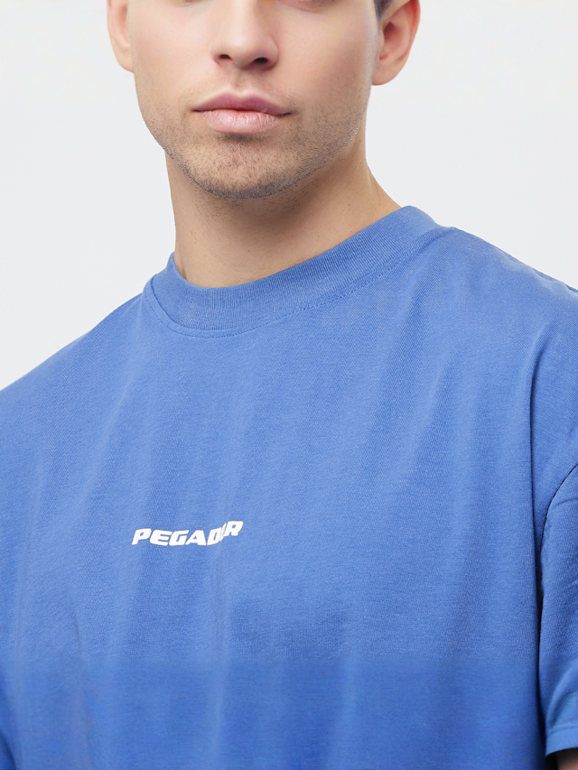 Pegador, Colne Logo Oversized Tee, blauw, Afbeelding 3 van 5