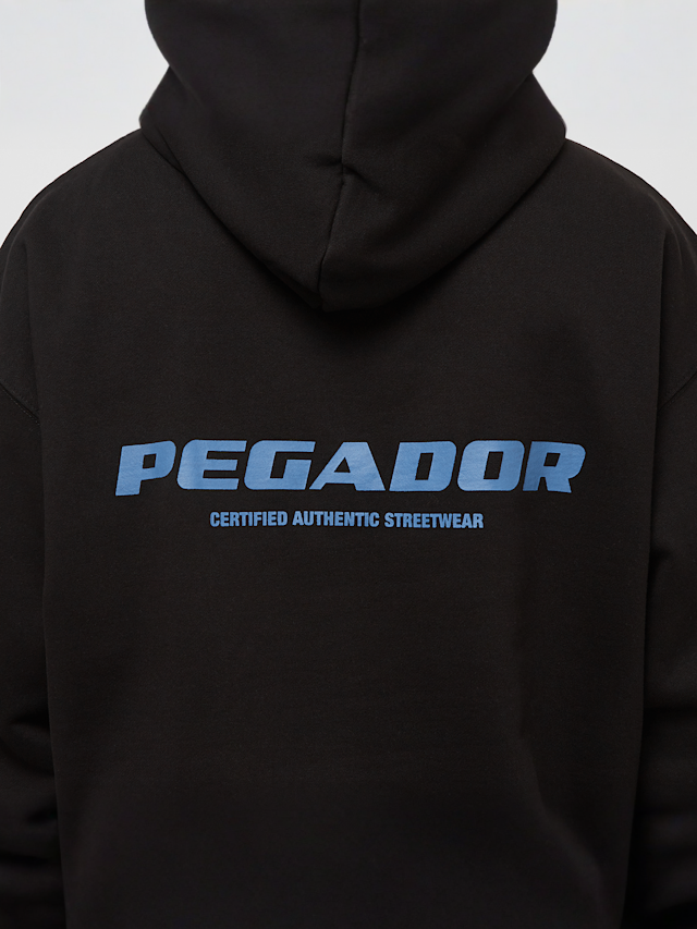 Pegador, Colne Logo Oversized Hoodie, black, Image 3 of 4