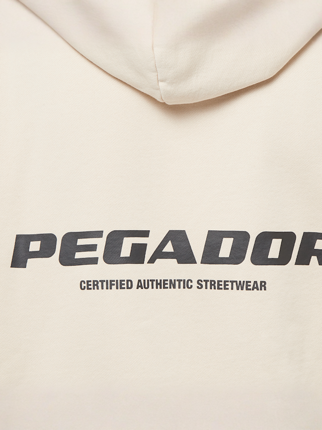 Pegador, Colne Logo Oversized Hoodie, beige, Image 4 of 5