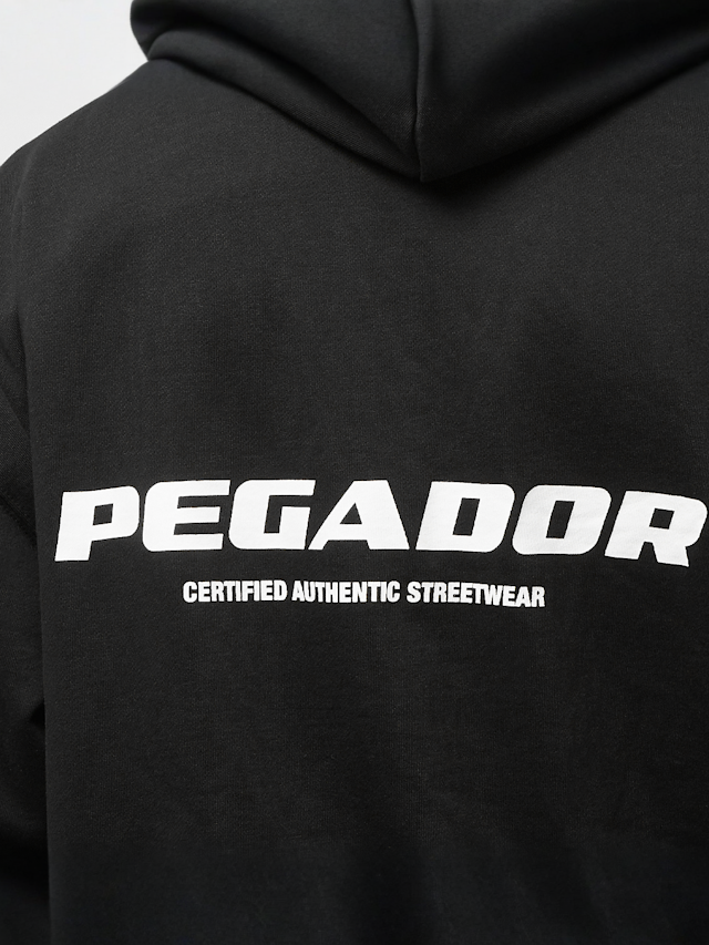 Pegador, Colne Logo Oversized Sweat Jacket, black, Image 4 of 5