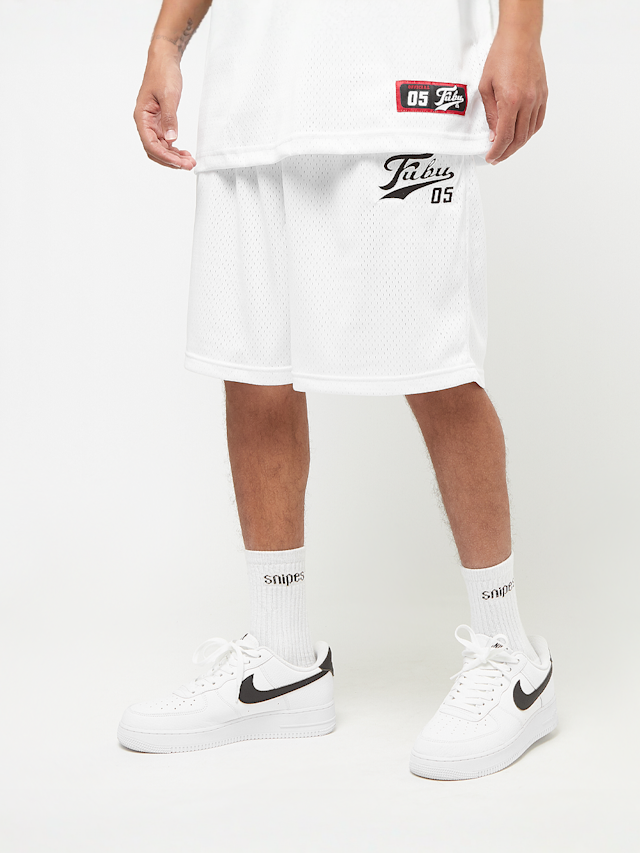 FUBU, Varsity Mesh Shorts, wit, Afbeelding 1 van 5