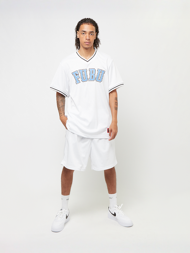 FUBU, Varsity Mesh Shorts, wit, Afbeelding 5 van 5