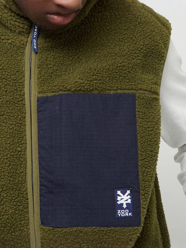 Zoo York, Sherpa Vest, green, Image 3 of 4