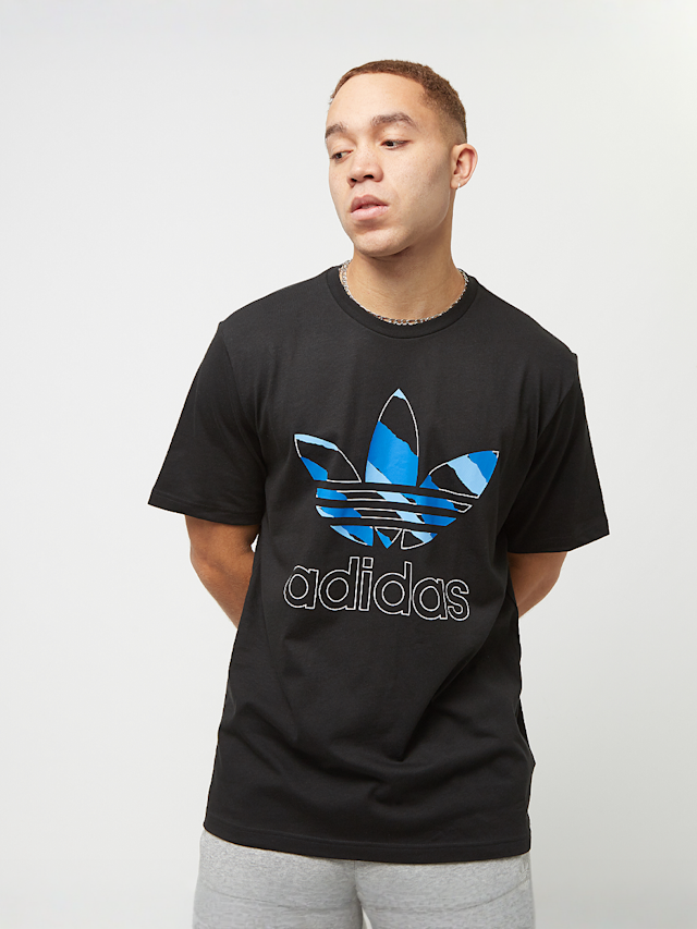 adidas Originals, Ripped Camo T-Shirt Exclusive, black, Image 1 of 4
