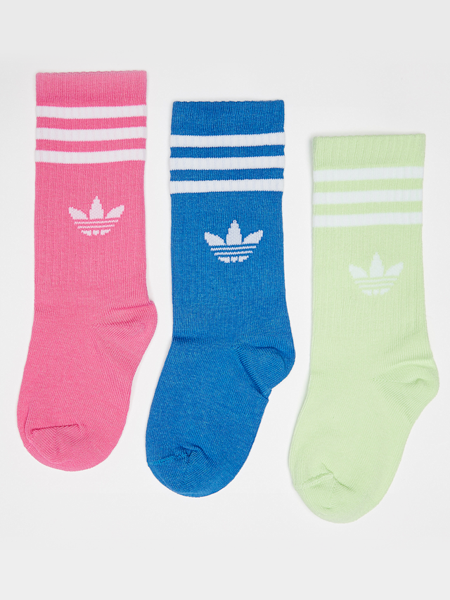 adidas Originals, adicolor 3 Stripes Crew Chausettes (3 Pack), multi-colour, Image 1 of 2