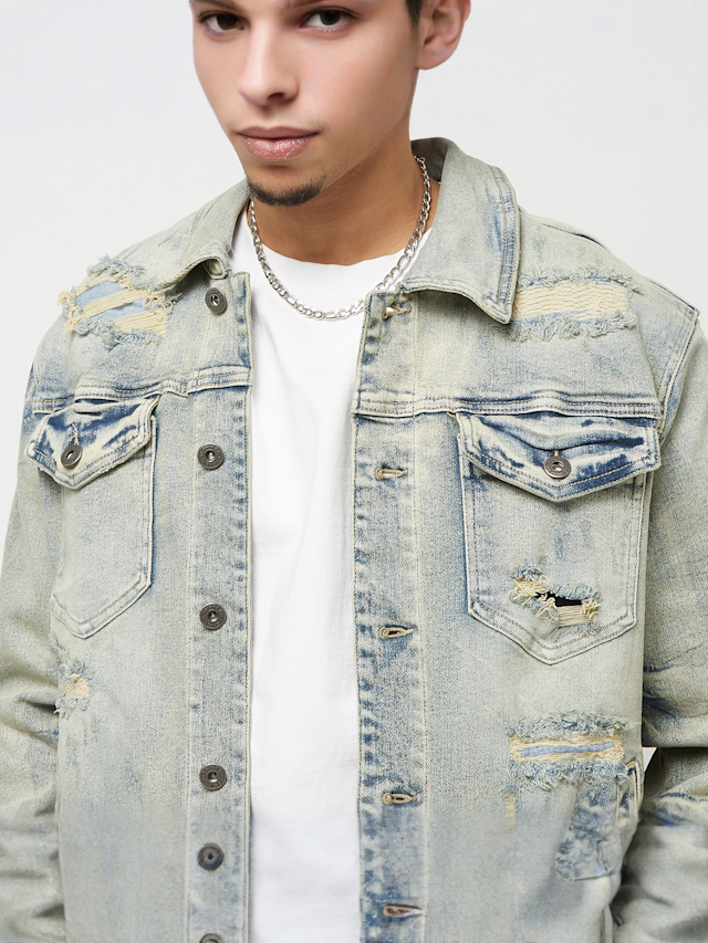 Smoke Rise, Wave Effect Jacket, niebieski, Obraz 3 z 5