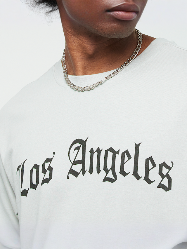Mister Tee, Los Angeles Wording Tee, grey, Image 3 of 4