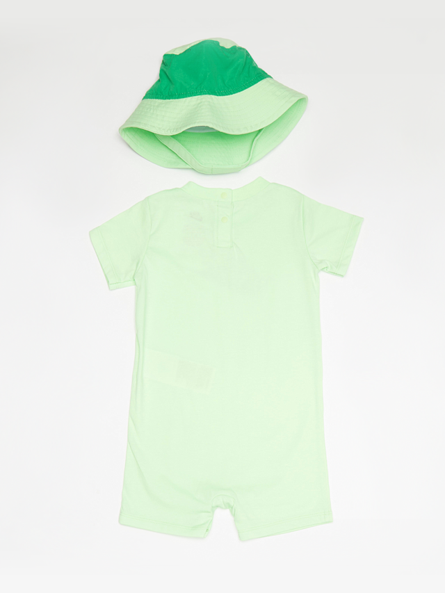 Nike, Sportswear PE Romper Bucket Hat Set (2 Piece), groen, Afbeelding 2 van 5