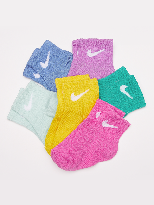 Nike, 6 PACK - Swoosh Infant Ankle Socks, multi-colour, Image 2 of 2