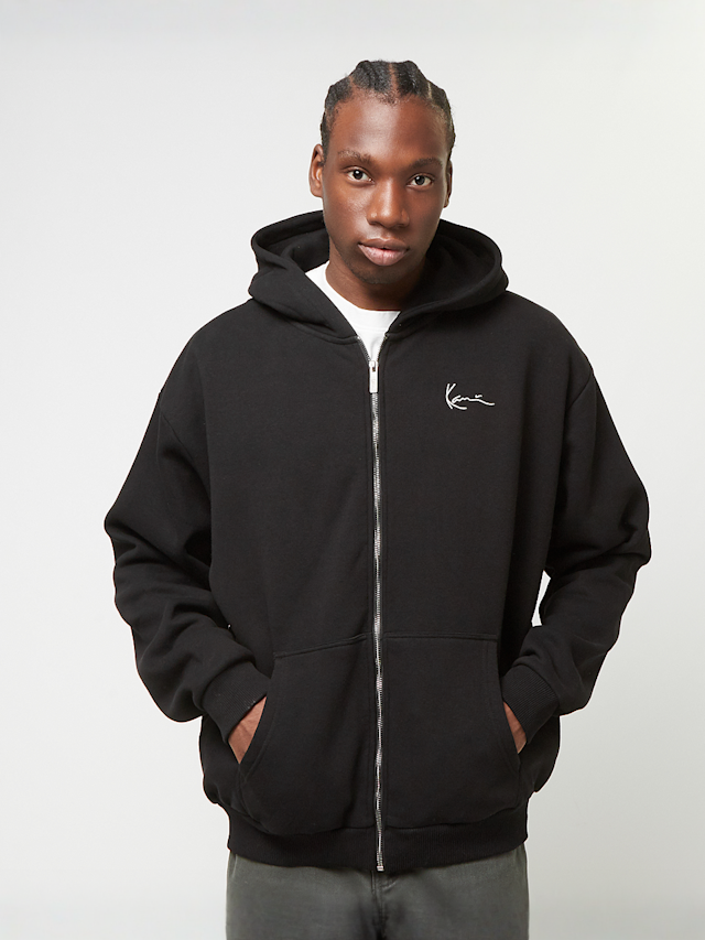 Karl Kani, Chest Signature Essential Oversized Zip Hoodie, black, Image 1 of 4