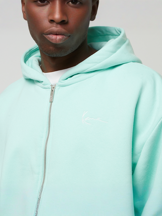 Karl Kani, Small Signature Essential Oversized Zip Hoodie, turkoois, Afbeelding 3 van 4