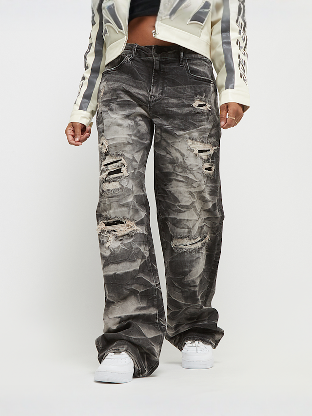 Smoke Rise, Mid Rise Wide Leg, wielokolorowy, Obraz 1 z 5