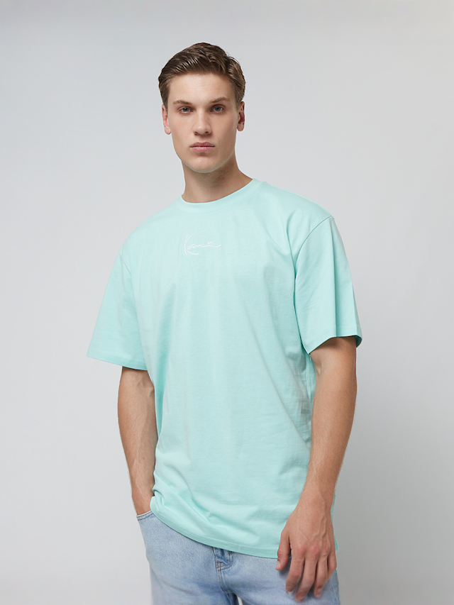 Karl Kani, Small Signature Essential Tee, turkoois, Afbeelding 1 van 4