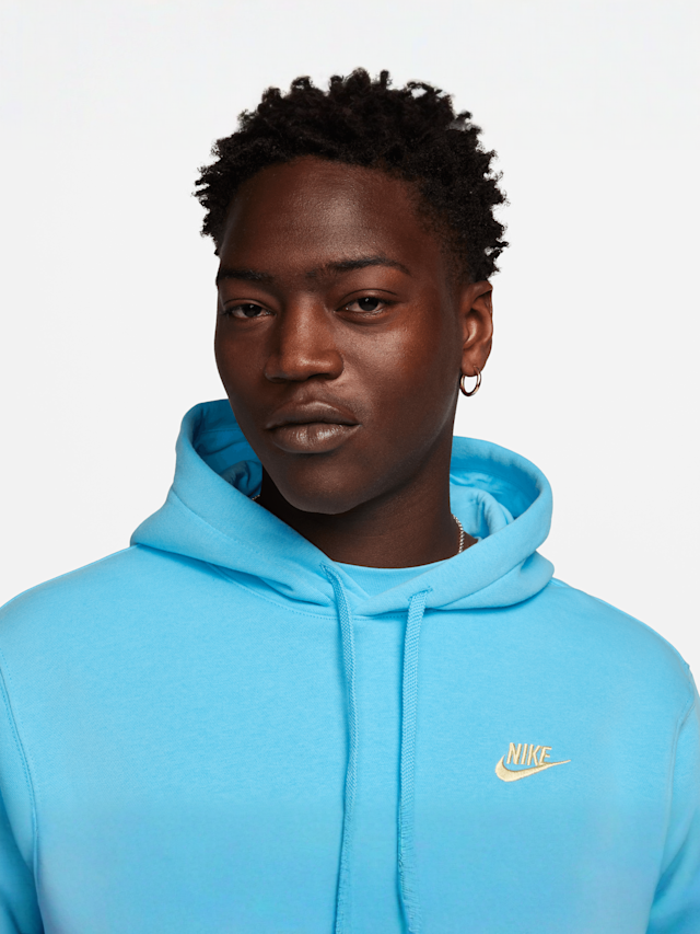 Nike, Sportswear Club Fleece Hoodie, blue, Image 3 of 6