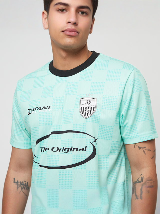 Karl Kani, OG Sport Star Check Trikot, turquoise, Image 3 of 4