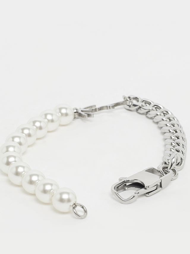 Karl Kani, Signature Pearl Bracelet, srebrny, Obraz 2 z 3