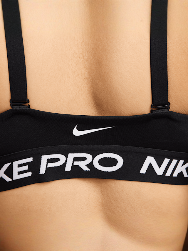 Nike, Pro Indy Plunge Medium-Support Padded Sports Bra, black, Image 5 of 8