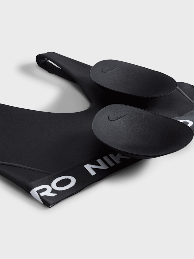 Nike, Pro Indy Plunge Medium-Support Padded Sports Bra, black, Image 8 of 8