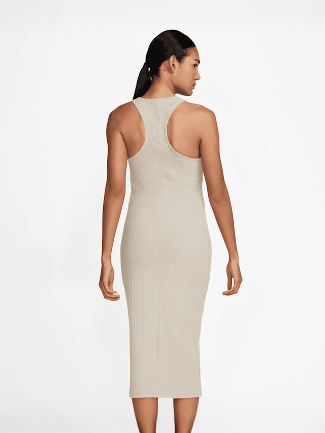 Nike, Sportswear Chill Knit Rib Midi Dress, beż, Obraz 2 z 3