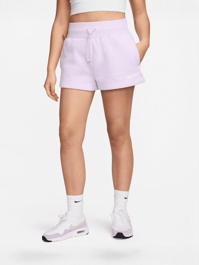 Nike, Sportswear Phoenix Fleece High Rise Short, purple, Image 1 of 6