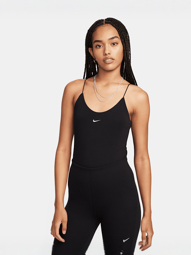 Nike, Sportswear Chill Knit Cami-Bodysuit, zwart, Afbeelding 1 van 5