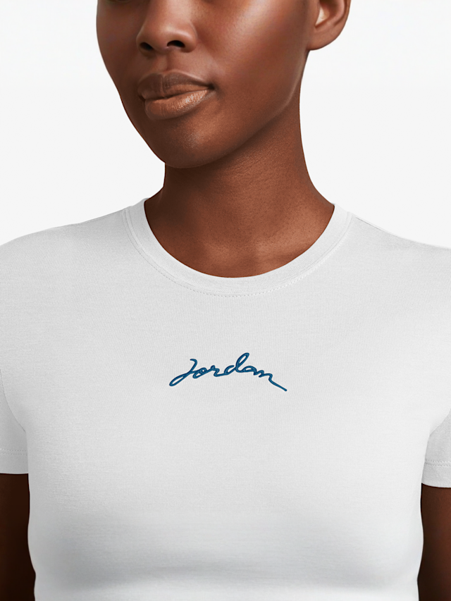 Jordan, Short Sleeve Graphics Slim Crop Tee, wit, Afbeelding 3 van 3