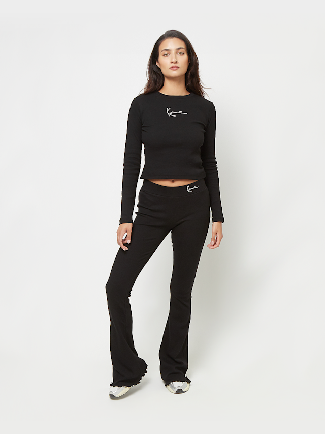 Karl Kani, Small Signature Short Rib LS, zwart, Afbeelding 4 van 4