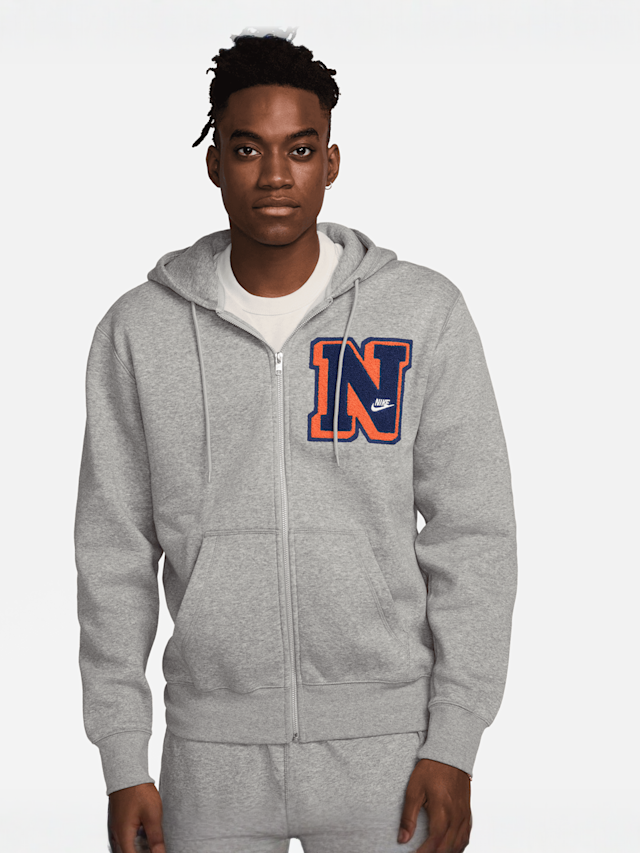 Nike, Club Basketball Fullzip Pullover Hoodie Varsity, szary, Obraz 1 z 5